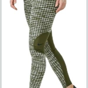 Nike Geometric Green and Black Leggings